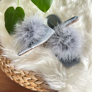 New! Sam Edelman Francie Slipper x Dove Grey Velvet 7.5